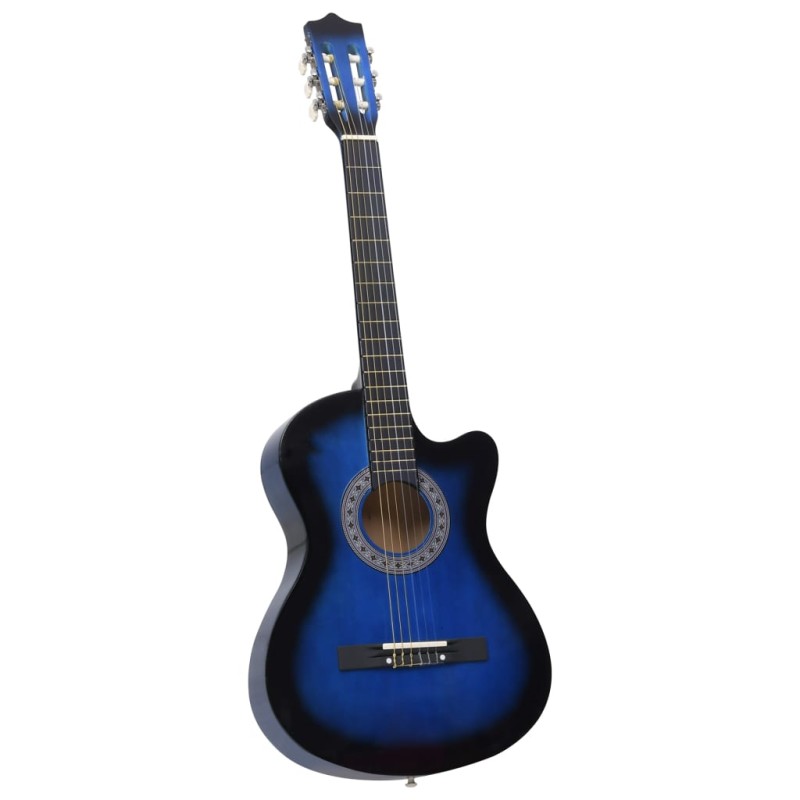 vidaXL Westerngitarre Cutaway mit 6 Saiten Blau-Schattiert 38" vidaXL Westerngitarre Cutaway mit 6 Saiten Blau-Schattiert 38"