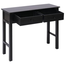 vidaXL Konsolentisch Schwarz 90 × 30 × 77 cm Holz