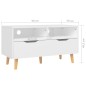 vidaXL TV-Schrank Weiß 90x40x48,5 cm Holzwerkstoff vidaXL TV-Schrank Weiß 90x40x48,5 cm Holzwerkstoff