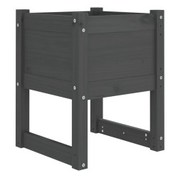 vidaXL Pflanzkübel Grau 40x40x52,5 cm Massivholz Kiefer