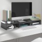 vidaXL Monitorständer Grau 60x24x10,5 cm Massivholz Kiefer vidaXL Monitorständer Grau 60x24x10,5 cm Massivholz Kiefer
