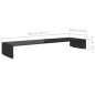 vidaXL TV-Tisch/Bildschirmerhöhung Glas Schwarz 100x30x13 cm vidaXL TV-Tisch/Bildschirmerhöhung Glas Schwarz 100x30x13 cm