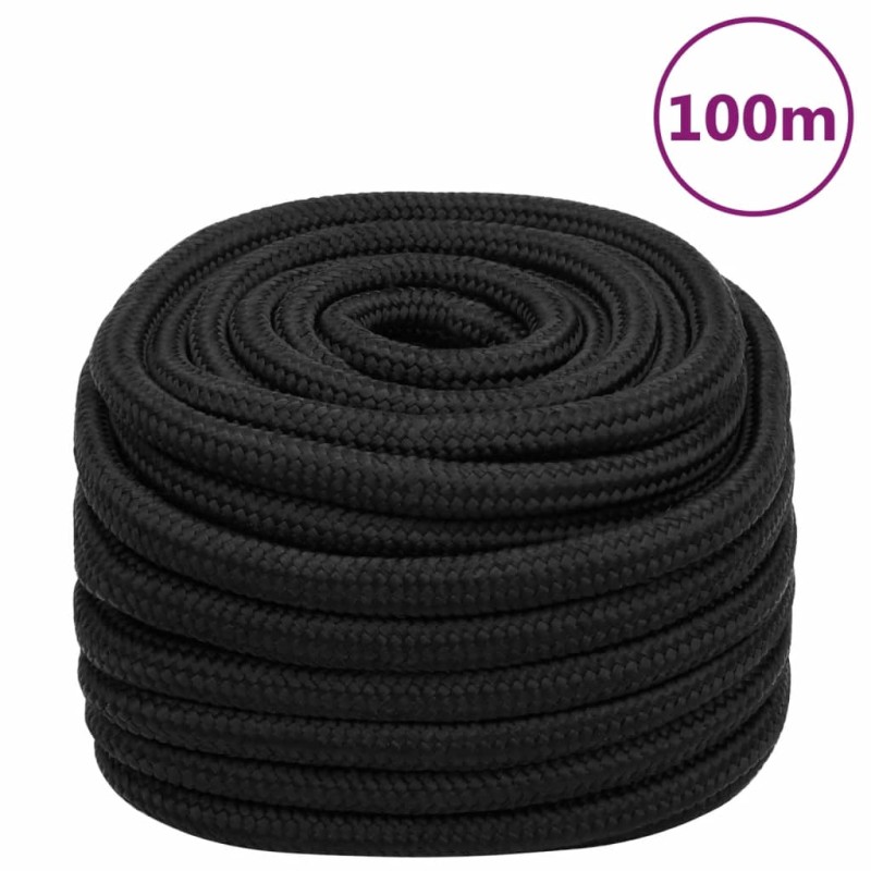 vidaXL Bootsseil Schwarz 20 mm 100 m Polypropylen vidaXL Bootsseil Schwarz 20 mm 100 m Polypropylen