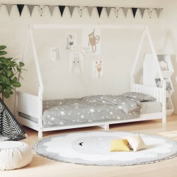 vidaXL Kinderbett Weiß 80x200 cm Massivholz Kiefer