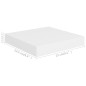 vidaXL Schwebende Wandregale 2 Stk. Weiß 23x23,5x3,8cm MDF vidaXL Schwebende Wandregale 2 Stk. Weiß 23x23,5x3,8cm MDF