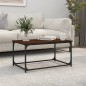 vidaXL Couchtisch Braun Eichen-Optik 80x50x40 cm Holzwerkstoff Eisen vidaXL Couchtisch Braun Eichen-Optik 80x50x40 cm Holzwerkstoff Eisen
