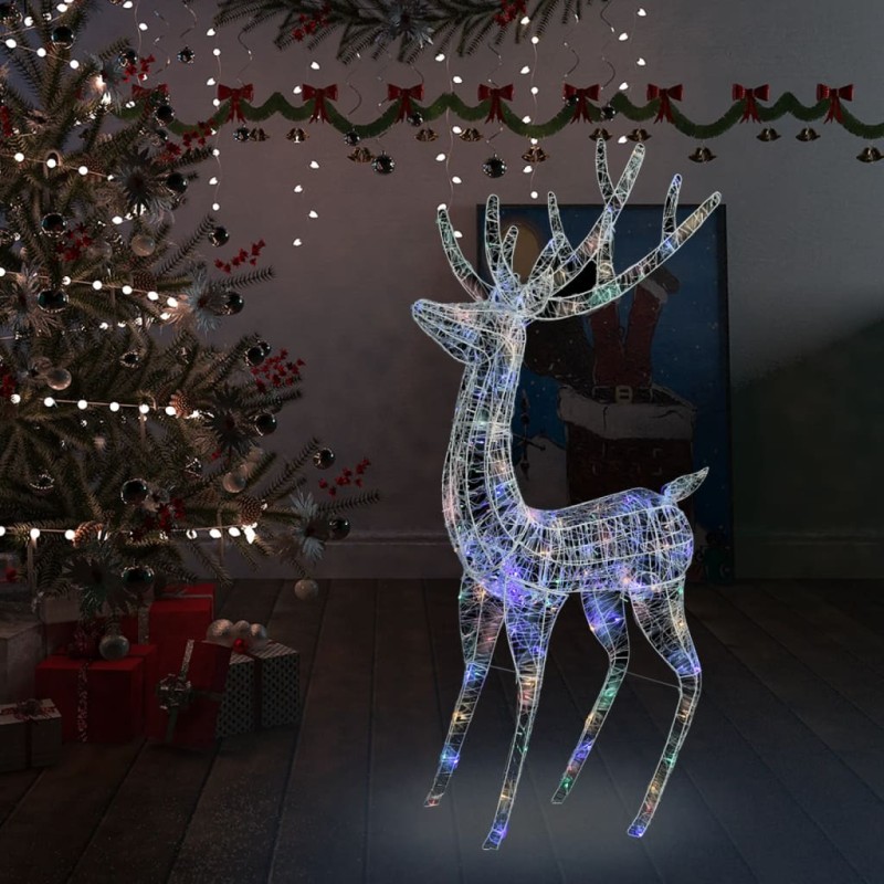 vidaXL LED-Rentier XXL Acryl Weihnachtsdeko 250 LED 180 cm Mehrfarbig vidaXL LED-Rentier XXL Acryl Weihnachtsdeko 250 LED 180 cm Mehrfarbig