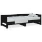 vidaXL Ausziehbares Tagesbett Schwarz Massivholz Kiefer 2x(80x200) cm vidaXL Ausziehbares Tagesbett Schwarz Massivholz Kiefer 2x(80x200) cm