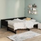 vidaXL Ausziehbares Tagesbett Schwarz Massivholz Kiefer 2x(80x200) cm vidaXL Ausziehbares Tagesbett Schwarz Massivholz Kiefer 2x(80x200) cm