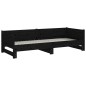 vidaXL Ausziehbares Tagesbett Schwarz Massivholz Kiefer 2x(80x200) cm vidaXL Ausziehbares Tagesbett Schwarz Massivholz Kiefer 2x(80x200) cm
