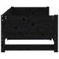 vidaXL Ausziehbares Tagesbett Schwarz Massivholz Kiefer 2x(80x200) cm vidaXL Ausziehbares Tagesbett Schwarz Massivholz Kiefer 2x(80x200) cm