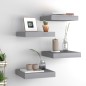 vidaXL Schwebende Wandregale 4 Stk. Grau 23x23,5x3,8cm MDF vidaXL Schwebende Wandregale 4 Stk. Grau 23x23,5x3,8cm MDF