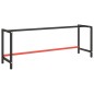 vidaXL Werkbankgestell Mattschwarz und Mattrot 220x57x79 cm Metall vidaXL Werkbankgestell Mattschwarz und Mattrot 220x57x79 cm Metall