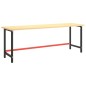 vidaXL Werkbankgestell Mattschwarz und Mattrot 220x57x79 cm Metall vidaXL Werkbankgestell Mattschwarz und Mattrot 220x57x79 cm Metall