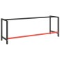 vidaXL Werkbankgestell Mattschwarz und Mattrot 220x57x79 cm Metall vidaXL Werkbankgestell Mattschwarz und Mattrot 220x57x79 cm Metall