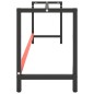 vidaXL Werkbankgestell Mattschwarz und Mattrot 220x57x79 cm Metall vidaXL Werkbankgestell Mattschwarz und Mattrot 220x57x79 cm Metall