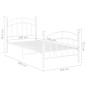 vidaXL Bettgestell Weiß Metall 100x200 cm vidaXL Bettgestell Weiß Metall 100x200 cm