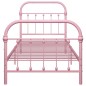 vidaXL Bettgestell Rosa Metall 90×200 cm vidaXL Bettgestell Rosa Metall 90×200 cm