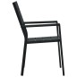 vidaXL Gartenstühle 2 Stk. Schwarz HDPE Holz-Optik vidaXL Gartenstühle 2 Stk. Schwarz HDPE Holz-Optik