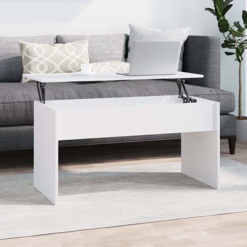 vidaXL Couchtisch Weiß 102x50,5x52,5 cm Holzwerkstoff vidaXL Couchtisch Weiß 102x50,5x52,5 cm Holzwerkstoff