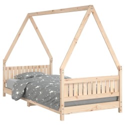 vidaXL Kinderbett 90x200 cm Massivholz Kiefer