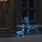 vidaXL LED-Rentier-Familie Weihnachtsdeko Acryl 160 LED Blau vidaXL LED-Rentier-Familie Weihnachtsdeko Acryl 160 LED Blau