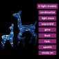 vidaXL LED-Rentier-Familie Weihnachtsdeko Acryl 160 LED Blau vidaXL LED-Rentier-Familie Weihnachtsdeko Acryl 160 LED Blau