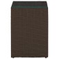vidaXL Beistelltische 3 Stk. mit Glasplatten Braun Poly Rattan vidaXL Beistelltische 3 Stk. mit Glasplatten Braun Poly Rattan