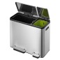 EKO Tretmülleimer EcoCasa 30 L+15 L Mattsilber EKO Tretmülleimer EcoCasa 30 L+15 L Mattsilber