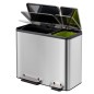 EKO Tretmülleimer EcoCasa 30 L+15 L Mattsilber EKO Tretmülleimer EcoCasa 30 L+15 L Mattsilber