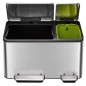 EKO Tretmülleimer EcoCasa 30 L+15 L Mattsilber EKO Tretmülleimer EcoCasa 30 L+15 L Mattsilber