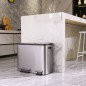EKO Tretmülleimer EcoCasa 30 L+15 L Mattsilber EKO Tretmülleimer EcoCasa 30 L+15 L Mattsilber