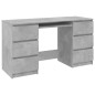 vidaXL Schreibtisch Betongrau 140x50x77 cm Holzwerkstoff vidaXL Schreibtisch Betongrau 140x50x77 cm Holzwerkstoff