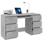 vidaXL Schreibtisch Betongrau 140x50x77 cm Holzwerkstoff vidaXL Schreibtisch Betongrau 140x50x77 cm Holzwerkstoff