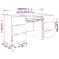 vidaXL Schreibtisch Betongrau 140x50x77 cm Holzwerkstoff vidaXL Schreibtisch Betongrau 140x50x77 cm Holzwerkstoff
