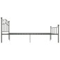 vidaXL Bettgestell Grau Metall 120x200 cm vidaXL Bettgestell Grau Metall 120x200 cm