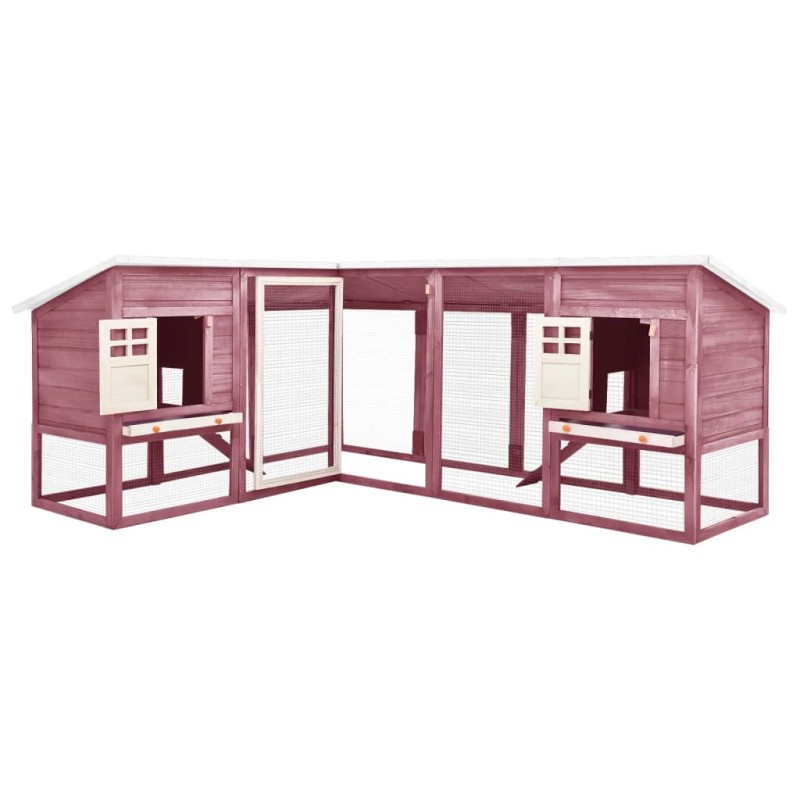 vidaXL Kaninchenstall mit Freilauf Mocca und Weiß Tanne Massivholz vidaXL Kaninchenstall mit Freilauf Mocca und Weiß Tanne Massivholz