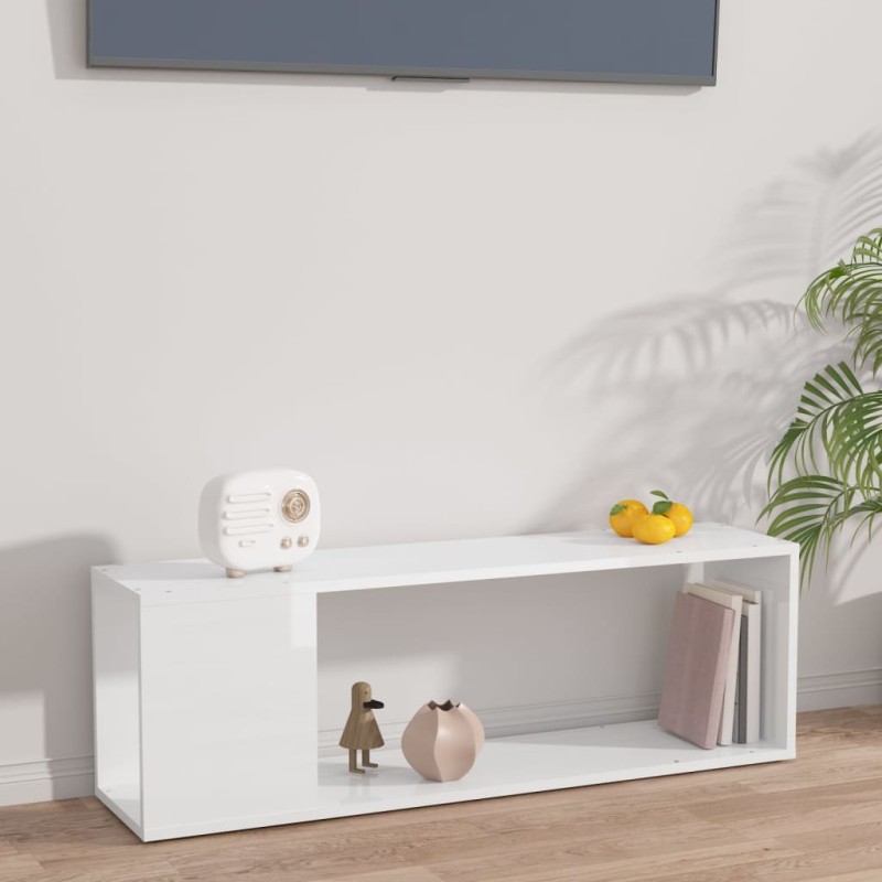 vidaXL TV-Schrank Hochglanz-Weiß 100x24x32 cm Holzwerkstoff vidaXL TV-Schrank Hochglanz-Weiß 100x24x32 cm Holzwerkstoff