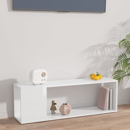 vidaXL TV-Schrank Hochglanz-Weiß 100x24x32 cm Holzwerkstoff