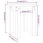 vidaXL Couchtisch Grau Ø 35x35 cm Massivholz Kiefer vidaXL Couchtisch Grau Ø 35x35 cm Massivholz Kiefer