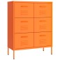 vidaXL Schubladenschrank Orange 80x35x101,5 cm Stahl vidaXL Schubladenschrank Orange 80x35x101,5 cm Stahl