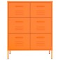 vidaXL Schubladenschrank Orange 80x35x101,5 cm Stahl vidaXL Schubladenschrank Orange 80x35x101,5 cm Stahl