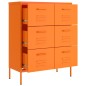 vidaXL Schubladenschrank Orange 80x35x101,5 cm Stahl vidaXL Schubladenschrank Orange 80x35x101,5 cm Stahl