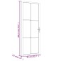 vidaXL Innentür 83x201,5 cm Schwarz Mattglas und Aluminium vidaXL Innentür 83x201,5 cm Schwarz Mattglas und Aluminium