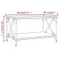 vidaXL Couchtisch Braun Eichen-Optik 80x50x45 cm Holzwerkstoff Eisen vidaXL Couchtisch Braun Eichen-Optik 80x50x45 cm Holzwerkstoff Eisen