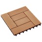 vidaXL Terrassenfliesen 11 Stück WPC 30 x 30 cm 1 qm Teakholzfarbe vidaXL Terrassenfliesen 11 Stück WPC 30 x 30 cm 1 qm Teakholzfarbe