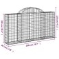 vidaXL Gabione mit Hochbogen 200x30x100/120 cm Verzinktes Eisen vidaXL Gabione mit Hochbogen 200x30x100/120 cm Verzinktes Eisen