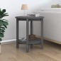 vidaXL Couchtisch Grau Ø 55x60 cm Massivholz Kiefer vidaXL Couchtisch Grau Ø 55x60 cm Massivholz Kiefer