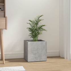 vidaXL Pflanzgefäß Betongrau 40x40x40 cm Holzwerkstoff