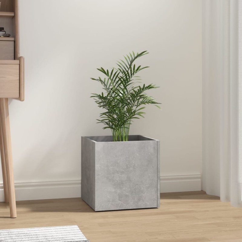 vidaXL Pflanzgefäß Betongrau 40x40x40 cm Holzwerkstoff vidaXL Pflanzgefäß Betongrau 40x40x40 cm Holzwerkstoff